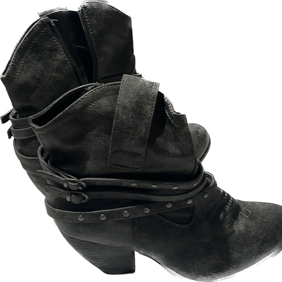 Gray heeled boots - Picture 1 of 7